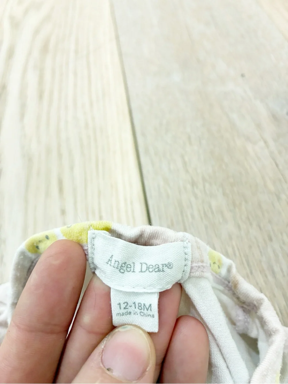 Angel Dear Pink and Yellow Footed Baby One-Piece
